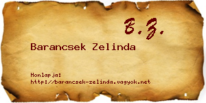 Barancsek Zelinda névjegykártya